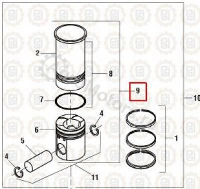 NAV1836194C93 Набор поршень гильза Вид 1