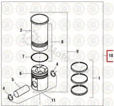 NAV1836192C92 Набор поршень гильза Вид 1