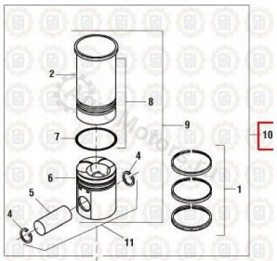 NAV1842554C93 Набор поршень гильза Вид 1