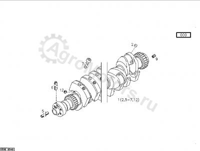 04189938 Коленвал Вид 1 04189938 Коленвал Вид 1
