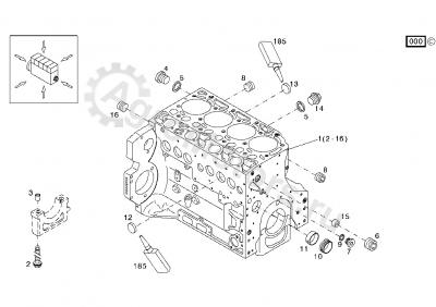 0019930860 Блок двигателя Вид 1