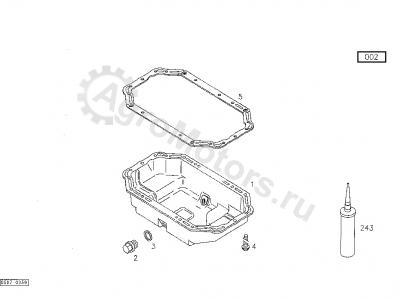 04204459 Прокладка поддона Вид 2 04204459 Прокладка поддона Вид 2