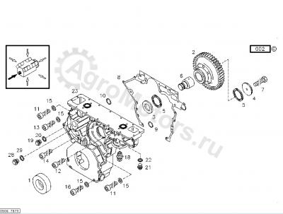 04225441 Сальник коленвала передний Вид 1