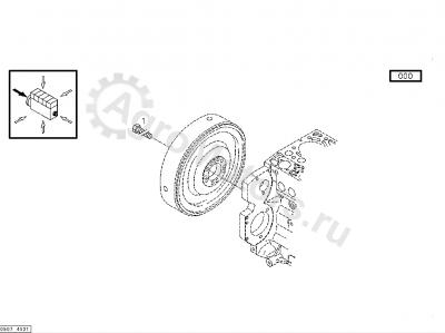 F716201310160 Болт маховика Вид 1