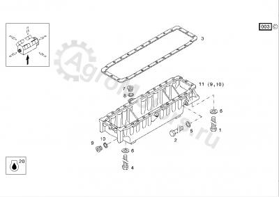 01103686 Пробка сливная Вид 1