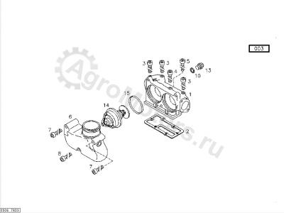 X487528941000 Болт выпускного патрубка Вид 1