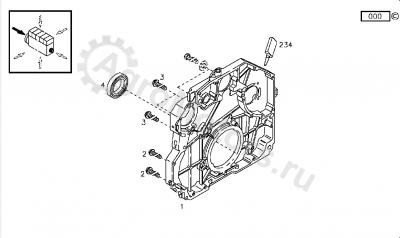 0013016630 Сальник коленвала Вид 1