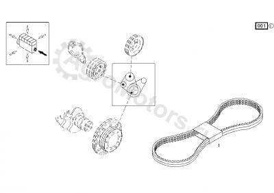 01180663 Ремень (975мм) комплект 2шт Вид 2