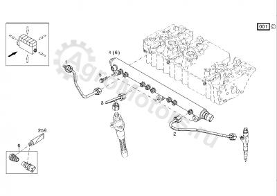 04501724 Трубка высокого давления Вид 1