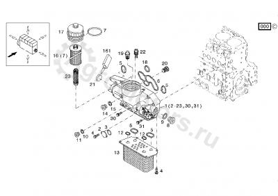 04506191 Корпус маслоохладителя Вид 1