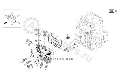 20460927 Корпус маслоохладителя Вид 1