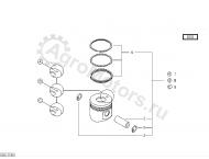 04271219 Поршень в сборе (поршневые кольца, палец, стопор)