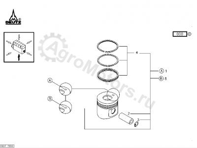 04281445 Поршень (поршневые кольца, стопор, палец) Вид 2