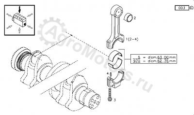 02931406 Вкладыш шатунный Вид 2 02931406 Вкладыш шатунный Вид 2