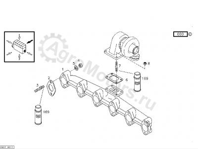 F003200100010 Коллектор выпускной Вид 1