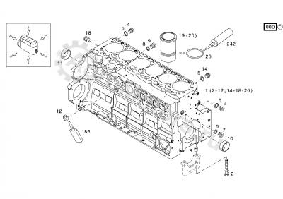 04907535 Блок двигателя Вид 2