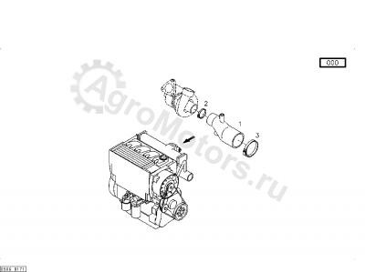 04271258 Патрубок впускной турбины Вид 1