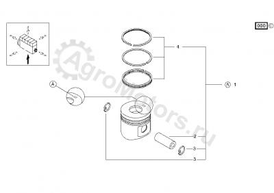 04300321 Поршень Вид 1 04300321 Поршень Вид 1